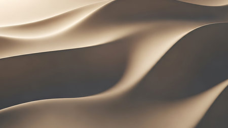 abstract background with smooth wavy lines in beige and brown colors
