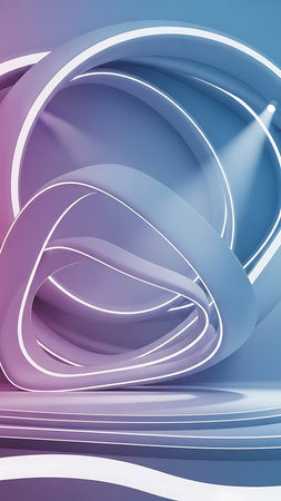 3d rendering, abstract background, futuristic wavy design, digital illustrationの写真素材