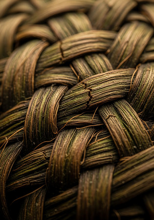 Rattan texture for background. Close up. Toned.の写真素材