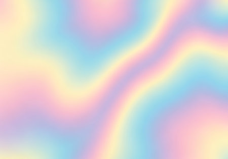 Iridescent hologram texture. Pastel neon rainbow. Template for presentation. Cover to web design.