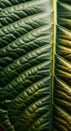 Close up of green leaf texture background, Thailand. (Selective focus)