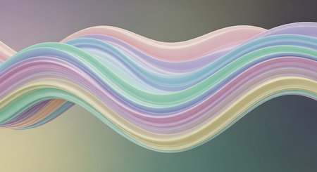 abstract colorful background with smooth wavy lines in pastel colors