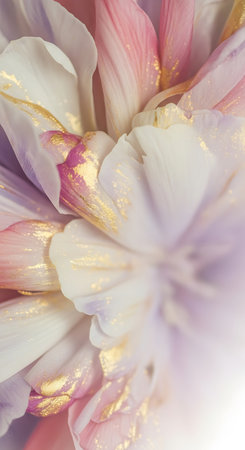 close up of tulip petals in soft color and blur style for backgroundの写真素材