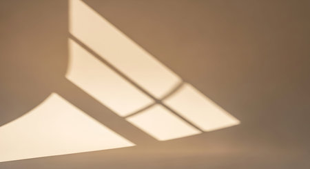 Light from the window with shadow on the wall. 3d renderingの写真素材