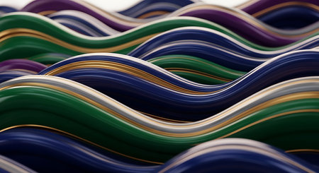 3d rendering of colorful abstract wavy background. Computer generated image.