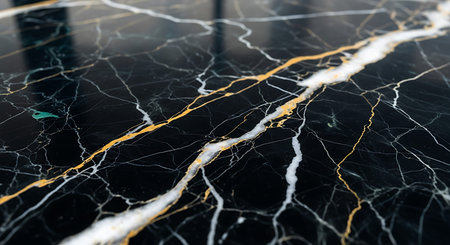 Black marble texture background pattern with high resolution. Can be used in interior design