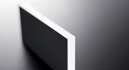 Blank business card mockup on black background. 3D rendering