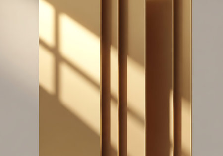 3d rendering of abstract background. Modern minimalistic wall design.の写真素材