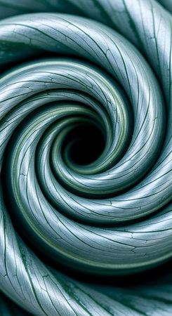 abstract background with green spiral. close-up of a spiral