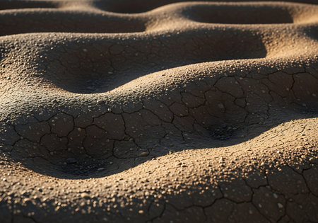 abstract background of dry soil in the arid areas of Kazakhstan