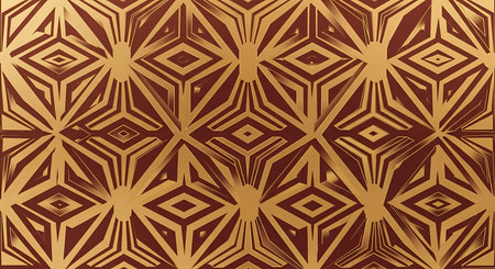 Seamless pattern with geometric ornament. Vector illustration. Brown color.