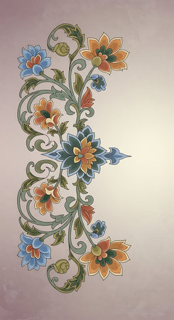 vintage floral ornament in ukrainian style for your designの写真素材