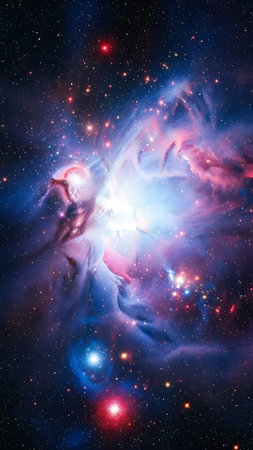 Galaxy and nebula. Elements of this image furnished by NASAの写真素材