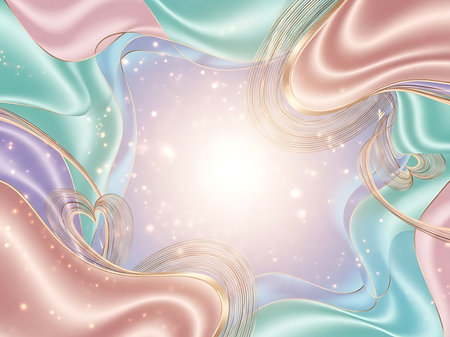 Abstract background with blue and pink waves. Vector illustration for your designの写真素材
