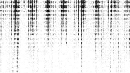 Black matrix on the white background with noise effect and dots. Big data visualization. Digital texture backdrop. vector illustration.のイラスト素材