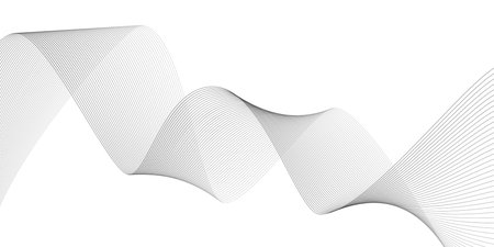 Creative wave of many gray lines on a white background isolated. Curved smooth lines created using...