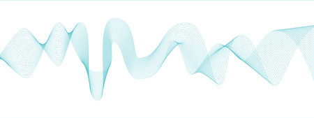 Creative wave of many white lines on a background isolated. Curved smooth lines created using bend tool. abstract design. vector illustration.のイラスト素材