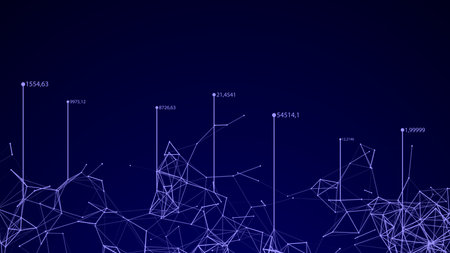 network connection technology. Digital futuristic backdrop. Effect of gathering or searching data. vector illustrations.のイラスト素材