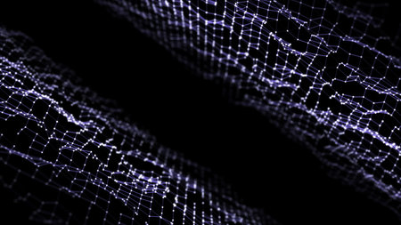 Data technology abstract futuristic illustration. Low poly shape with connecting dots and lines on...