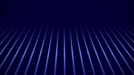 Texture of blue dots. Futuristic abstract background. Particle pattern. Visualization of big data. Broken screen. 3D rendering.の写真素材