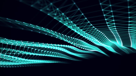 Digital style abstract backdrop with lines. The futuristic abstract structure of network connection...