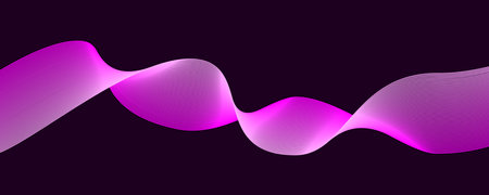 Creative isolated wave of lines background. Curved smooth lines created using bend tool. Abstract design. Vector illustration.のイラスト素材