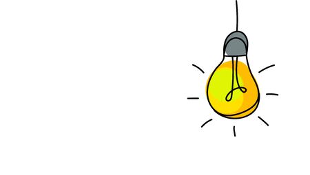 Light bulb, creative idea and innovation, vector illustration in flat style.のイラスト素材