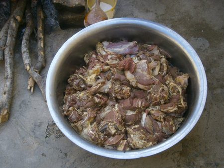 Peruvian kid meat Peruvian cuisine (dry Peruvian kid)