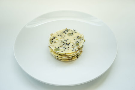 Traditional Malaysian cookies snack over white background