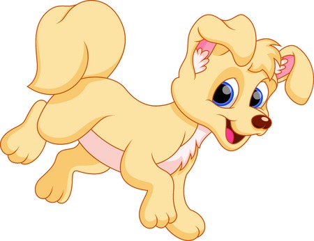 Cute dog runningのイラスト素材