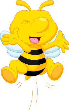 Cute bee cartoonのイラスト素材