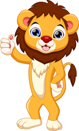 Cute lion cartoonのイラスト素材