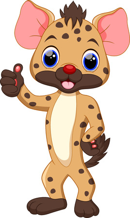Cute Hyena cartoonのイラスト素材