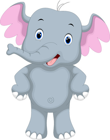 Cute Elephant cartoonのイラスト素材