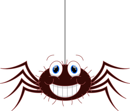 Funny spider cartoonのイラスト素材