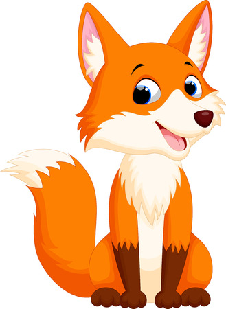 Cute fox cartoon