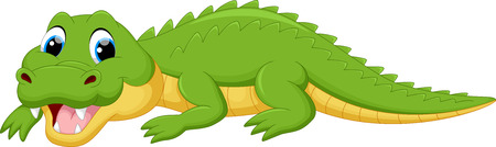 Vector illustration of crocodile cartoonのイラスト素材