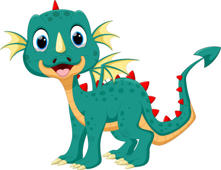 Cute dragon cartoonのイラスト素材