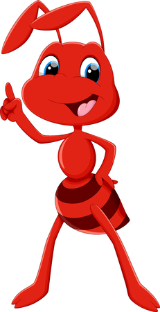 Cute ant cartoon thumbのイラスト素材