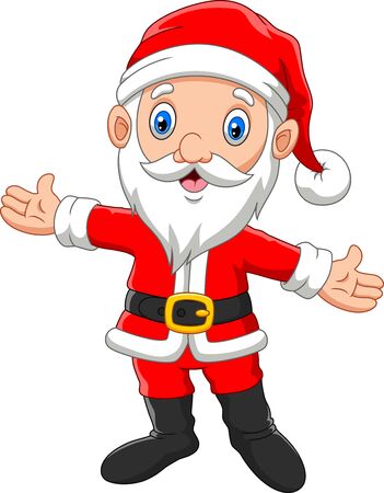 Illustration of Happy Santa Claus cartoonのイラスト素材
