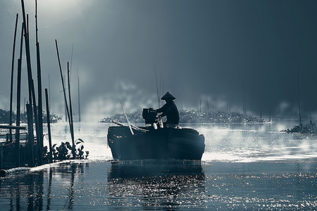 Misty Morningの写真素材