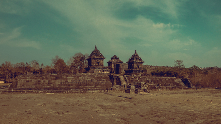 Ijo Temple, Central Java, Indonesiaの写真素材