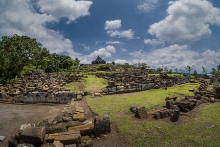 Landscape view of Ijo Temple at Jogjakarta,Indonesiaのeditorial素材
