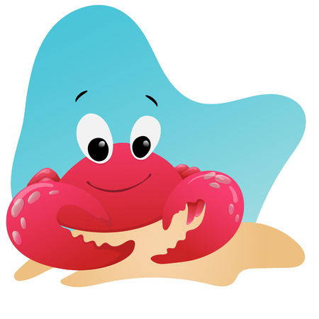 children's illustration - funny crabのイラスト素材