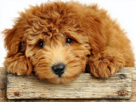 Puppy of the Toy Poodle on a white background.の素材