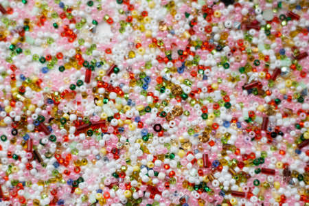Colorful sprinkles on a white background. Abstract background, texture.の写真素材