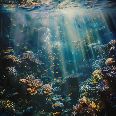 Coral reef and fish in the Red Sea. Egypt, Africaの素材
