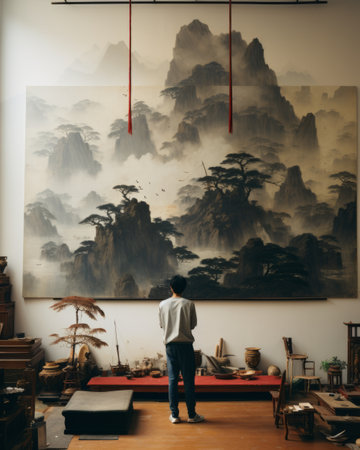Interior view of Taipei art museum.の素材