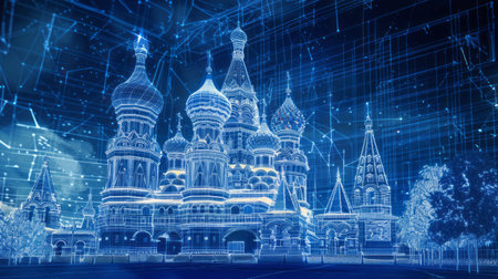Church of the Intercession of the Blessed Virgin Mary in Moscow, Russiaの素材