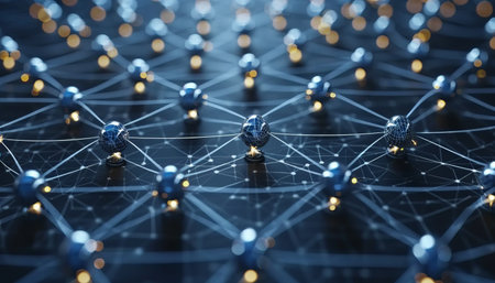 3D illustration Network connection structure. Abstract background. 3D renderingの素材